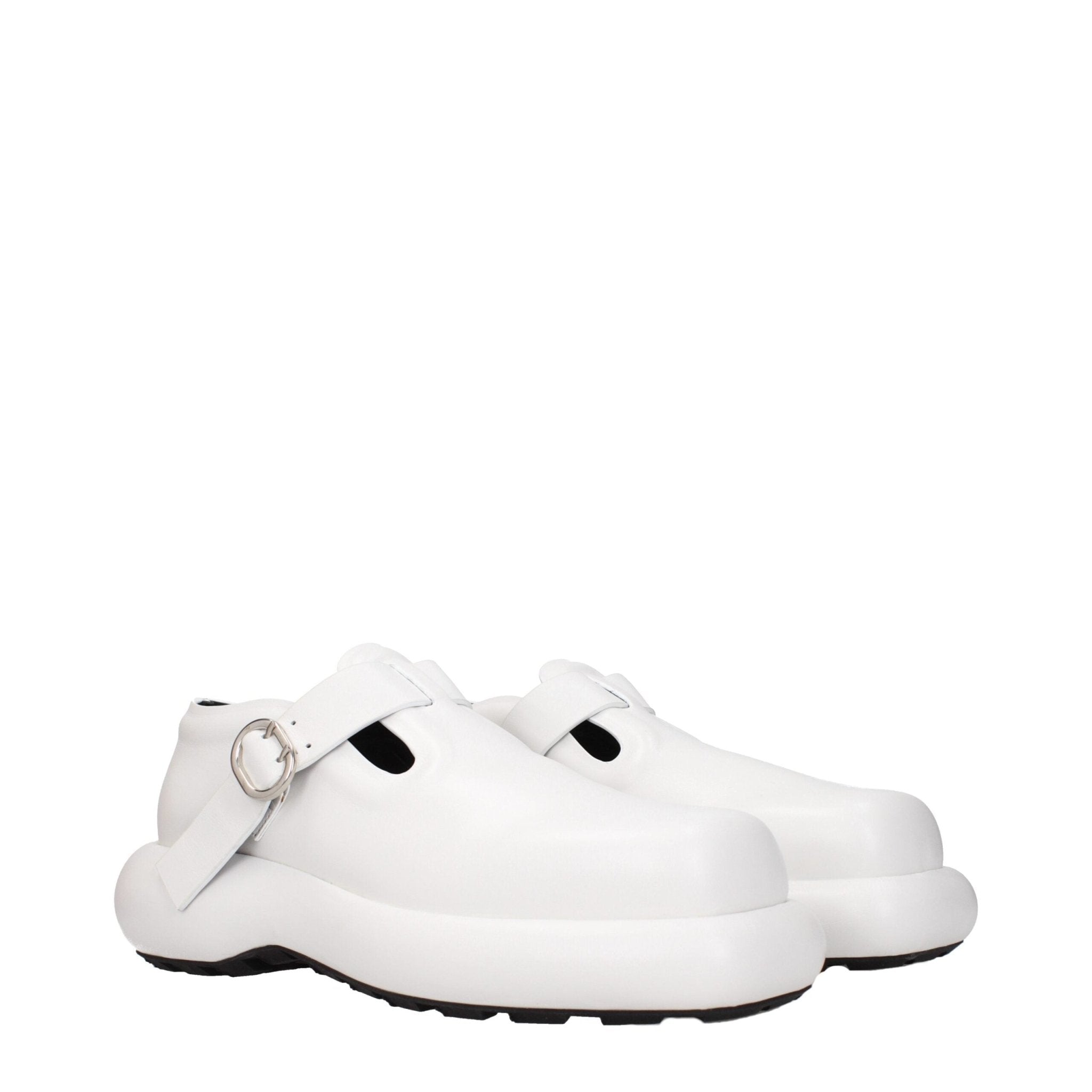 White Leather Slip - On Loafers - TIZZIL