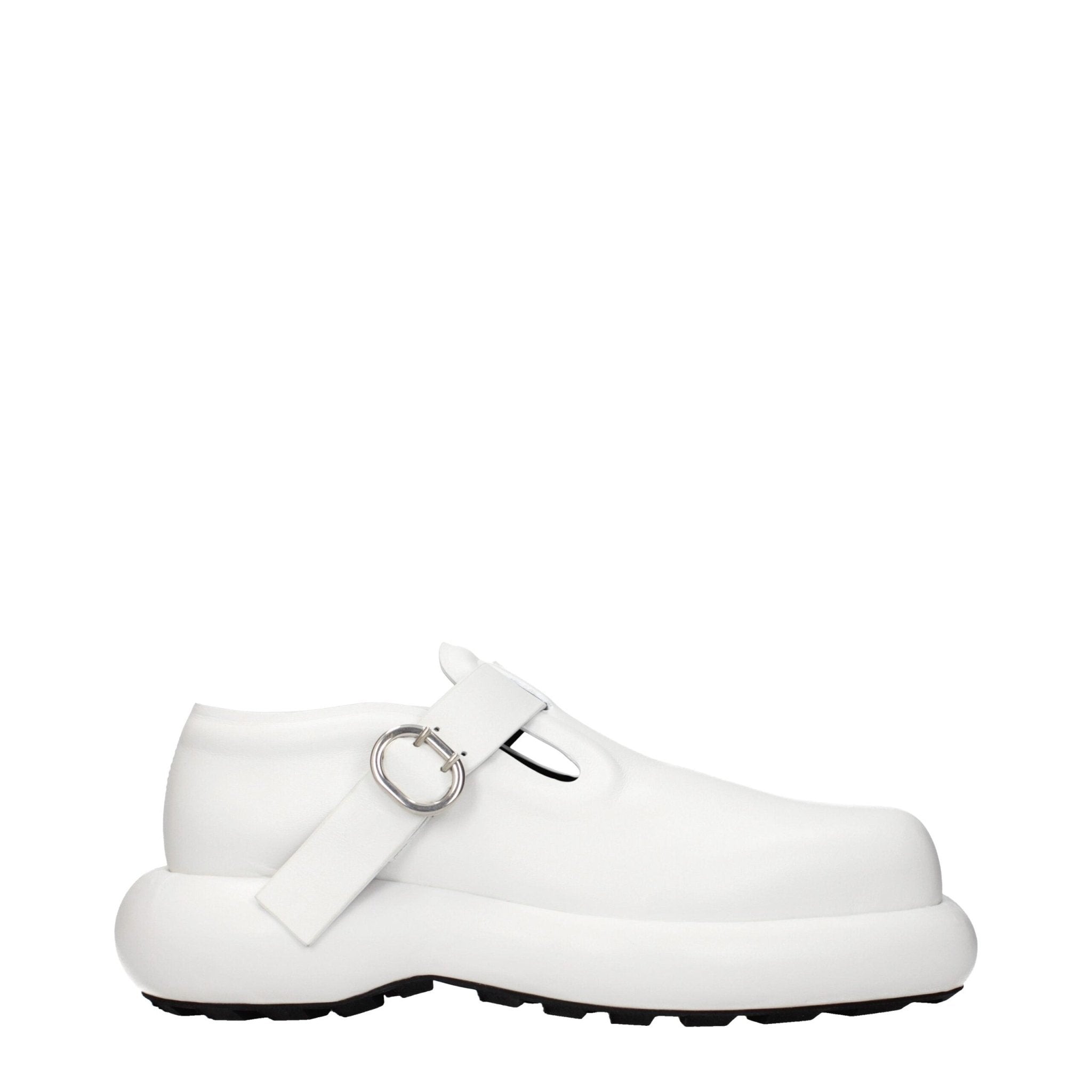 White Leather Slip - On Loafers - TIZZIL