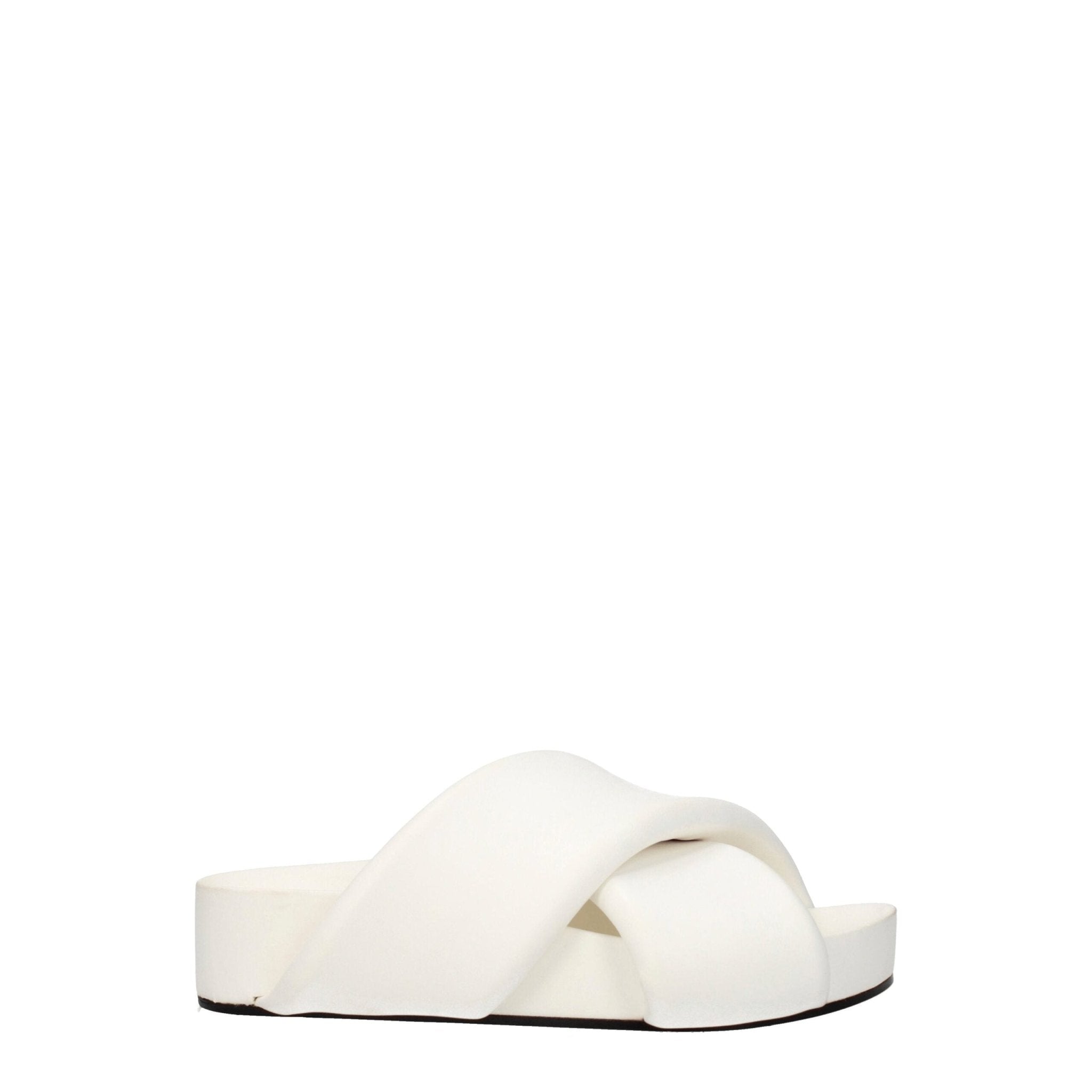 White Leather Slippers - TIZZIL