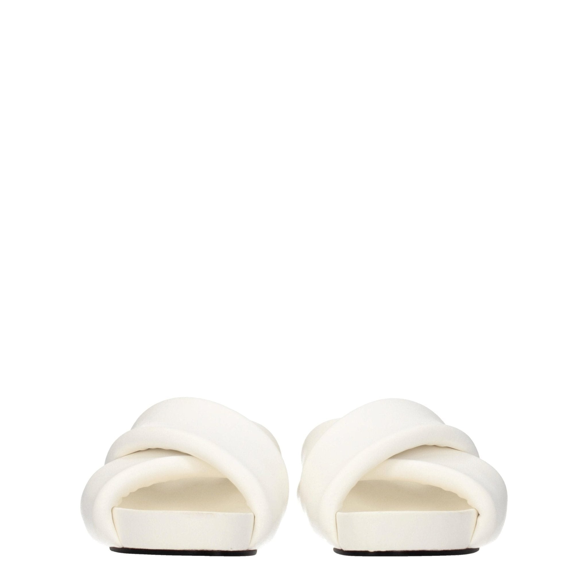 White Leather Slippers - TIZZIL