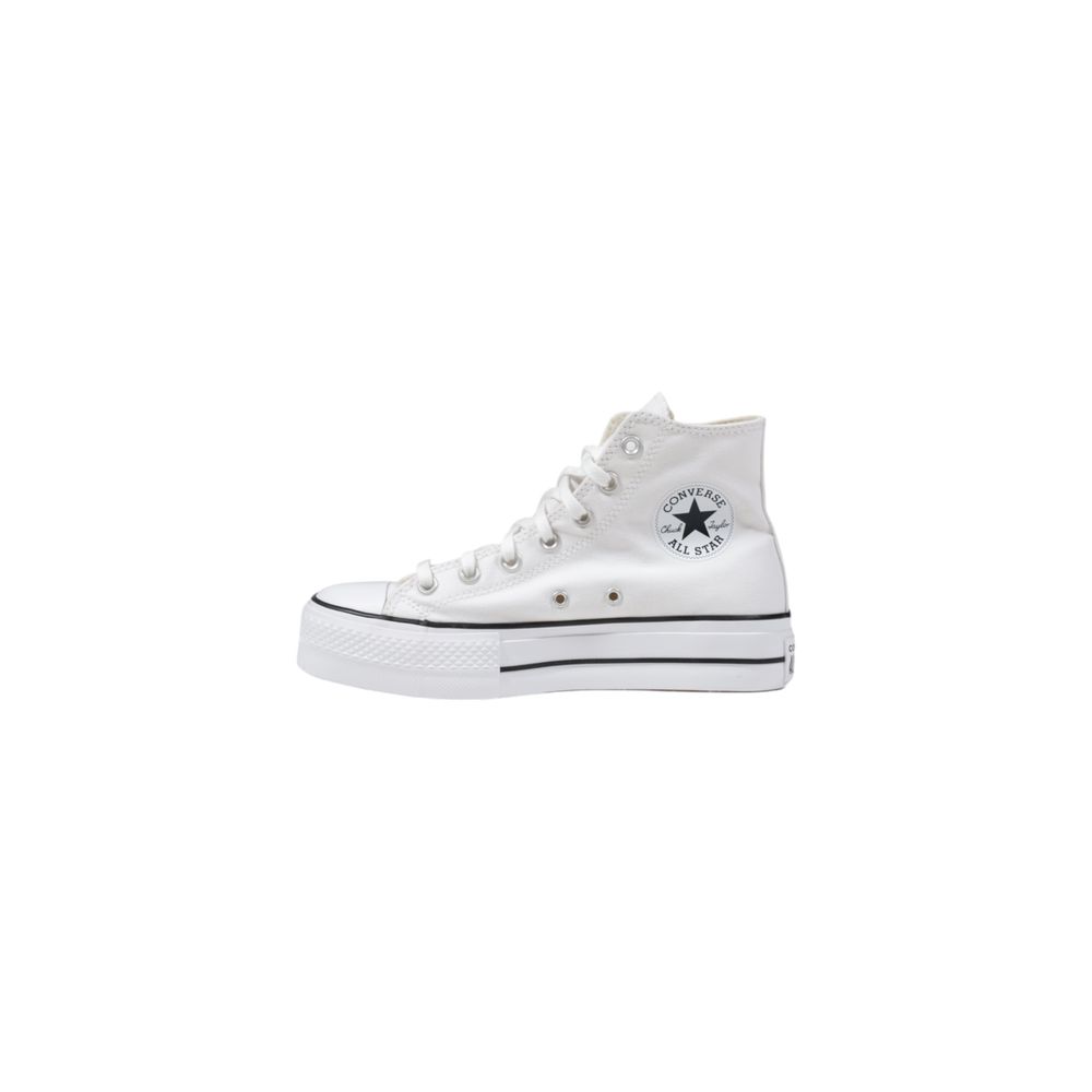 White Polyester Platform Sneakers - TIZZIL