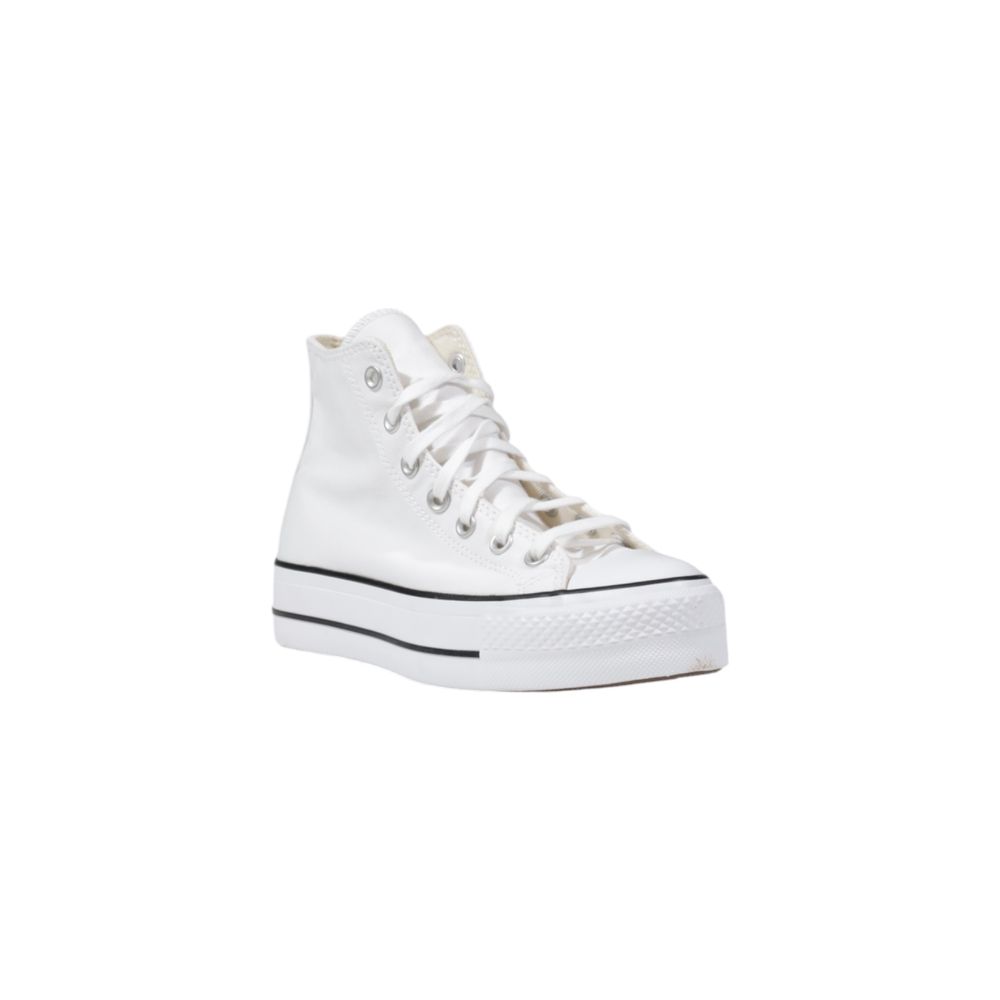 White Polyester Platform Sneakers - TIZZIL