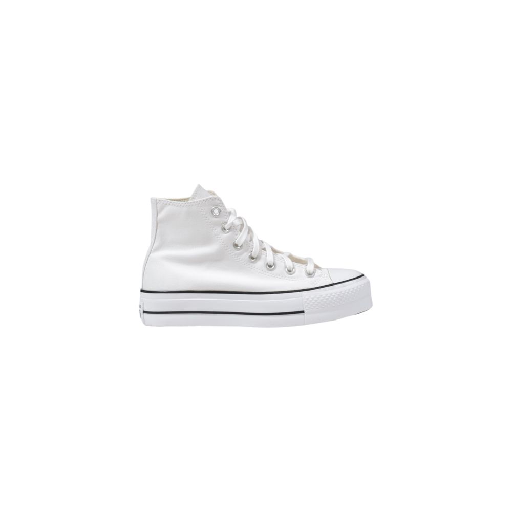 White Polyester Platform Sneakers - TIZZIL