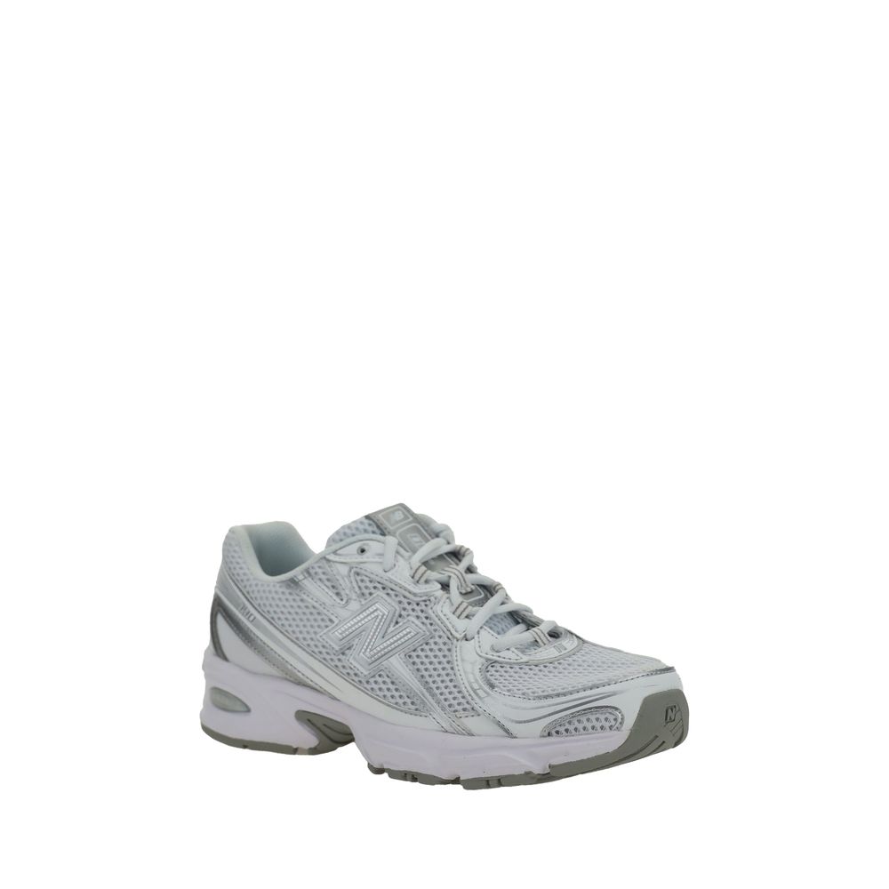 White Polyurethane Athletic Sneakers - TIZZIL