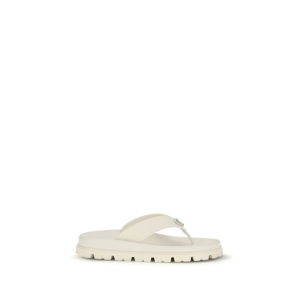 White Rubber Flip - Flop Sandals - TIZZIL