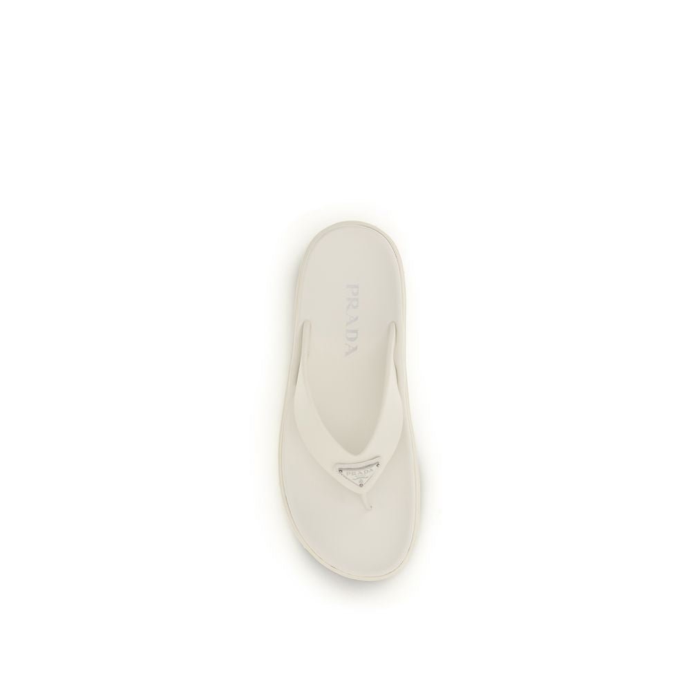 White Rubber Flip - Flop Sandals - TIZZIL