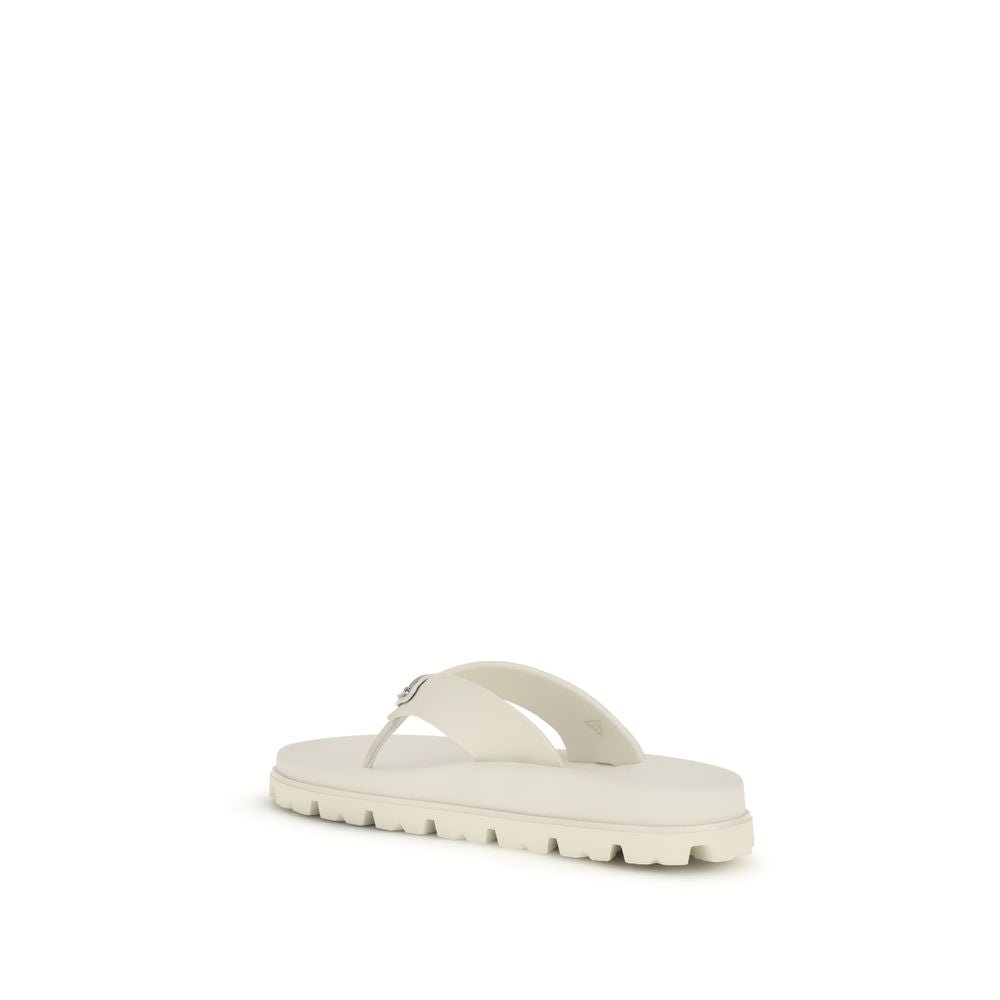 White Rubber Flip - Flop Sandals - TIZZIL