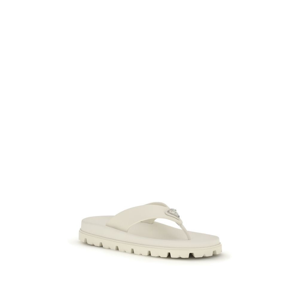 White Rubber Flip - Flop Sandals - TIZZIL