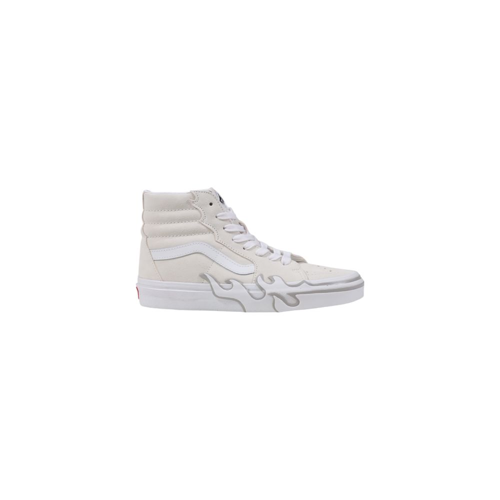 White Suede Leather High Top Sneakers - TIZZIL
