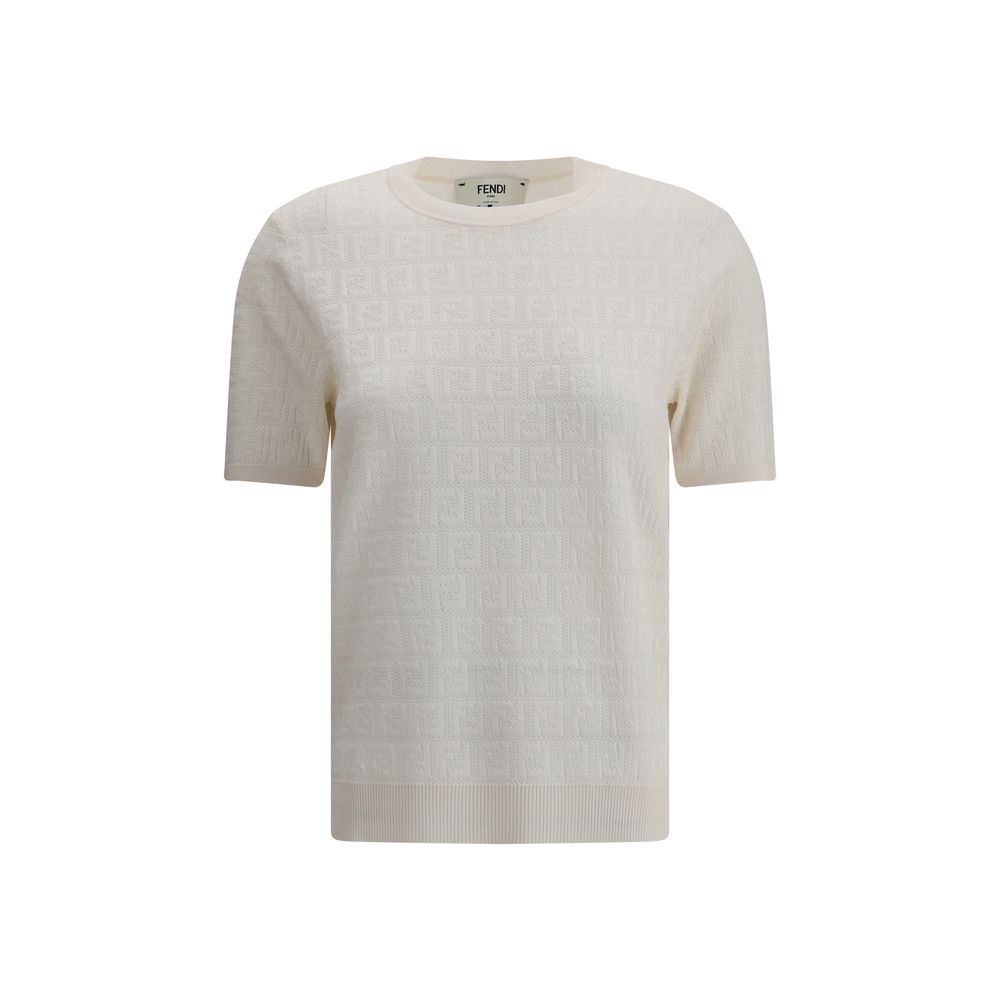 White Viscose T-Shirt - TIZZIL