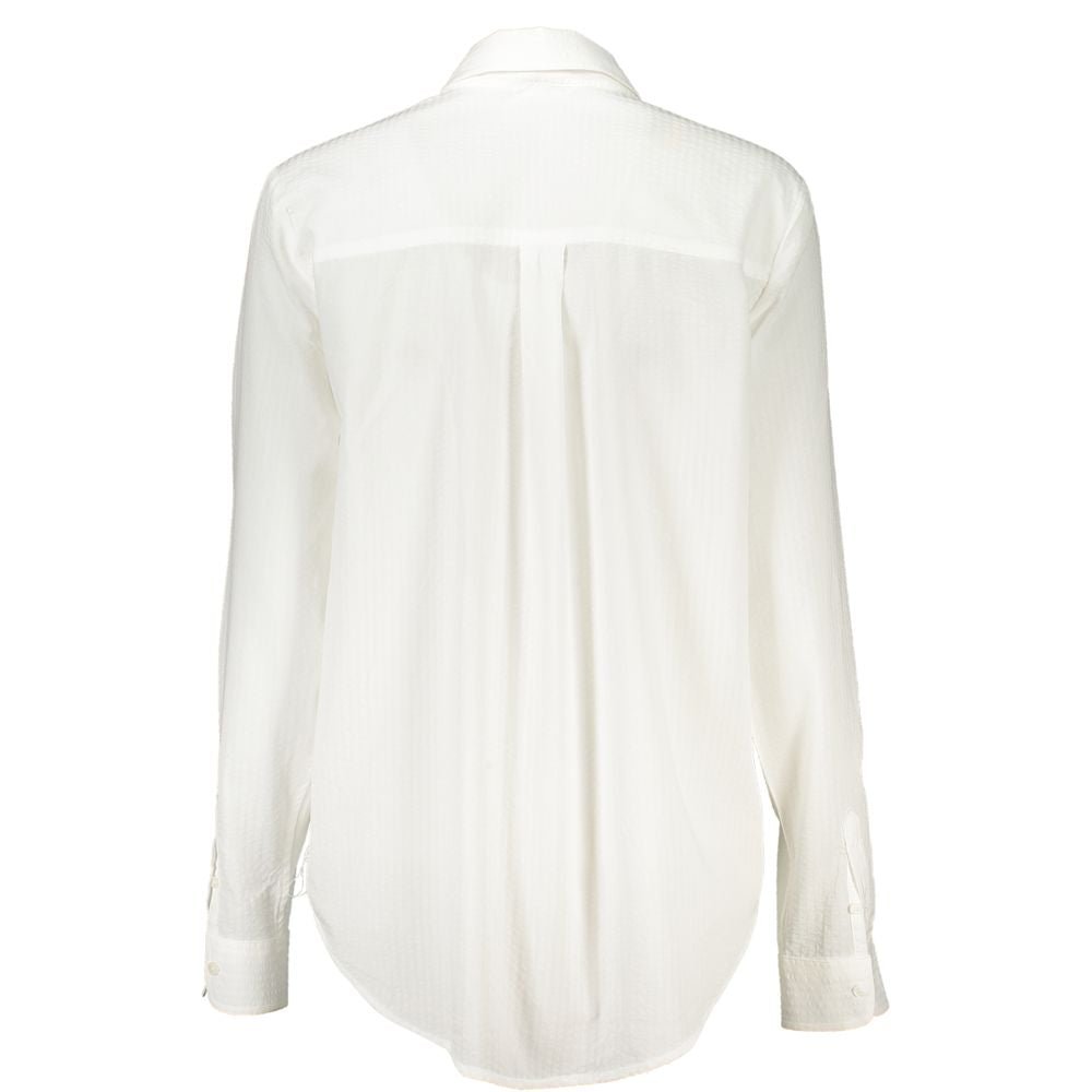 White Viscose Women Shirt - TIZZIL