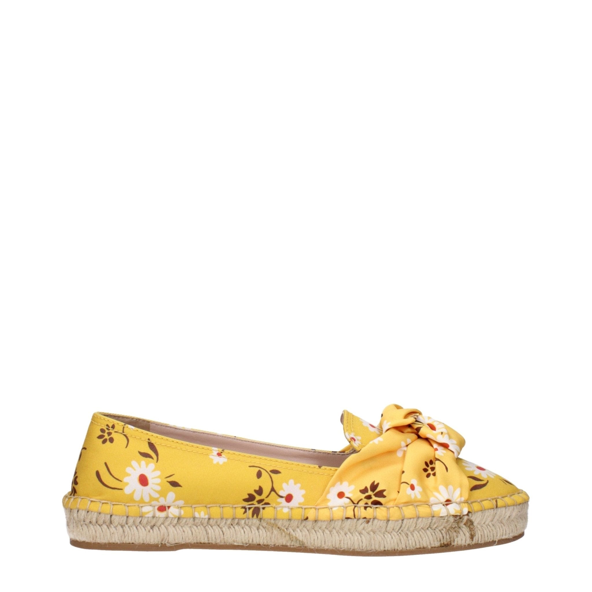 Yellow Fabric Espadrilles - TIZZIL