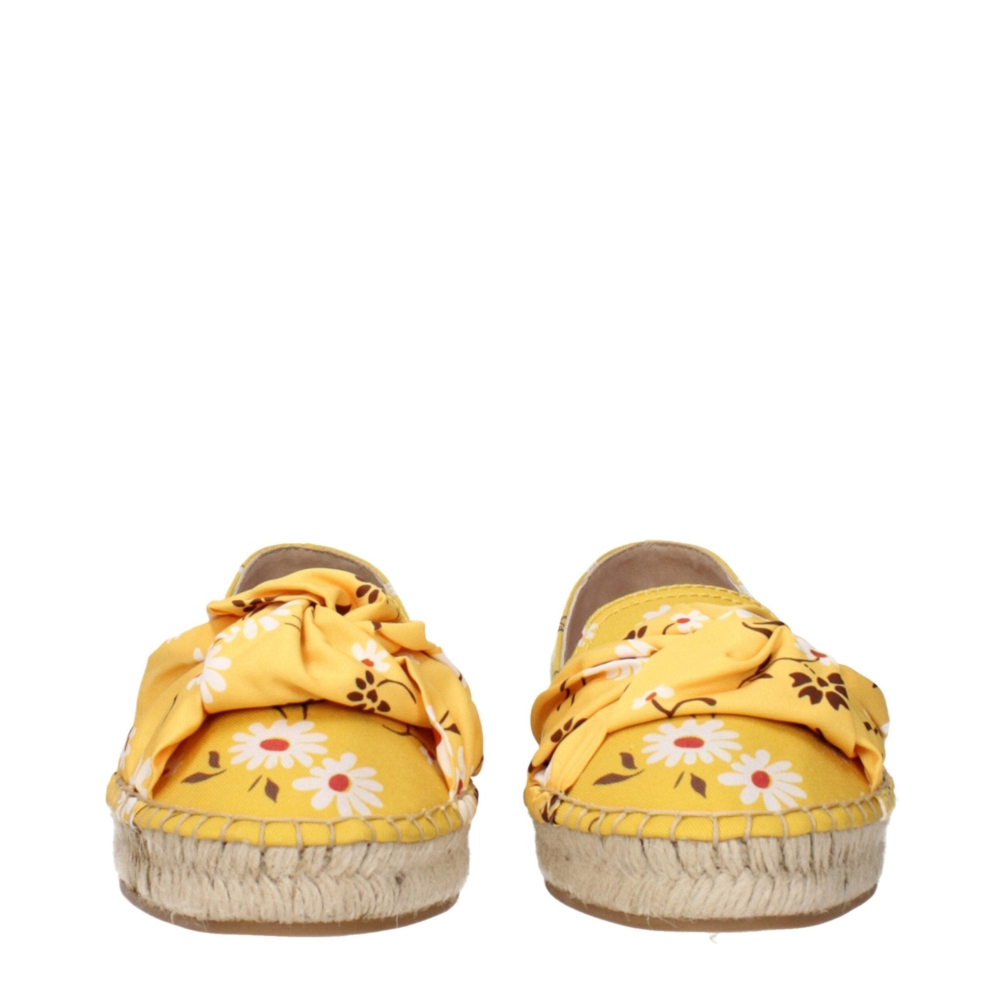 Yellow Fabric Espadrilles - TIZZIL