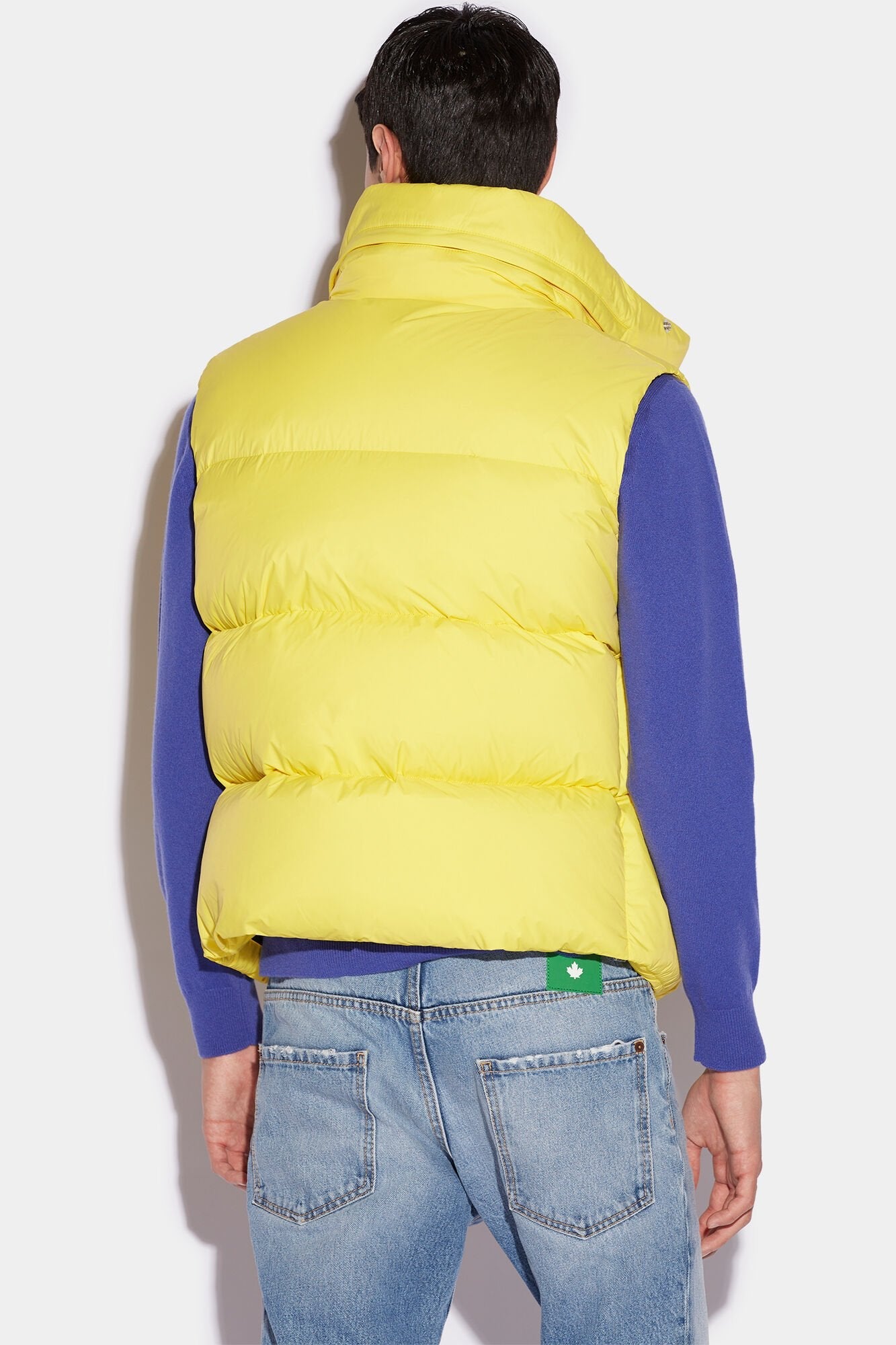 Yellow Fibres Sleveless Jacket - TIZZIL