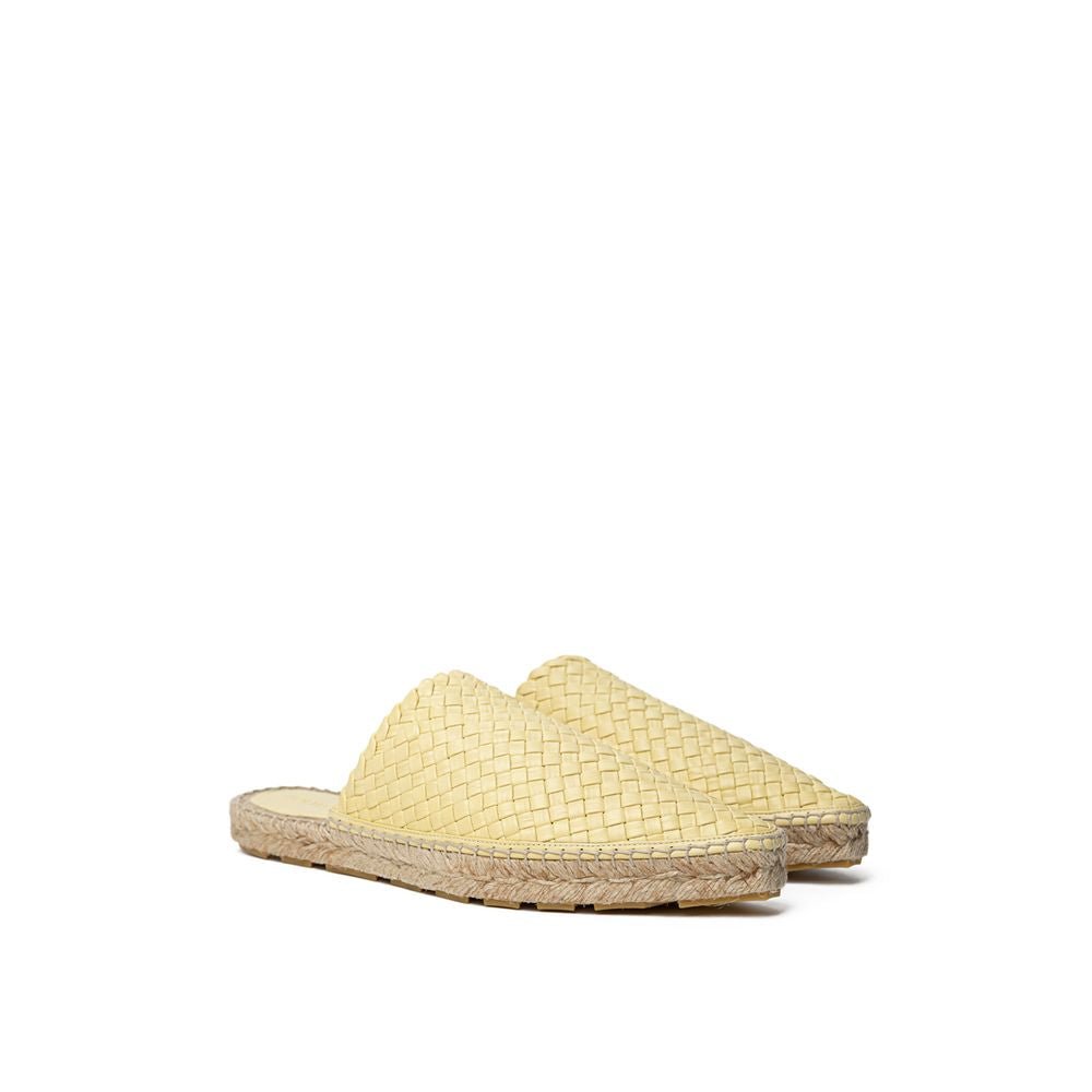 Yellow Leather Espadrille - TIZZIL