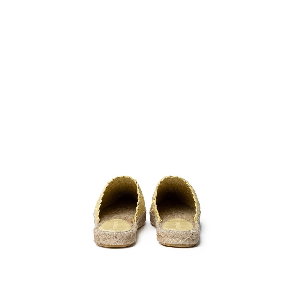 Yellow Leather Espadrille - TIZZIL