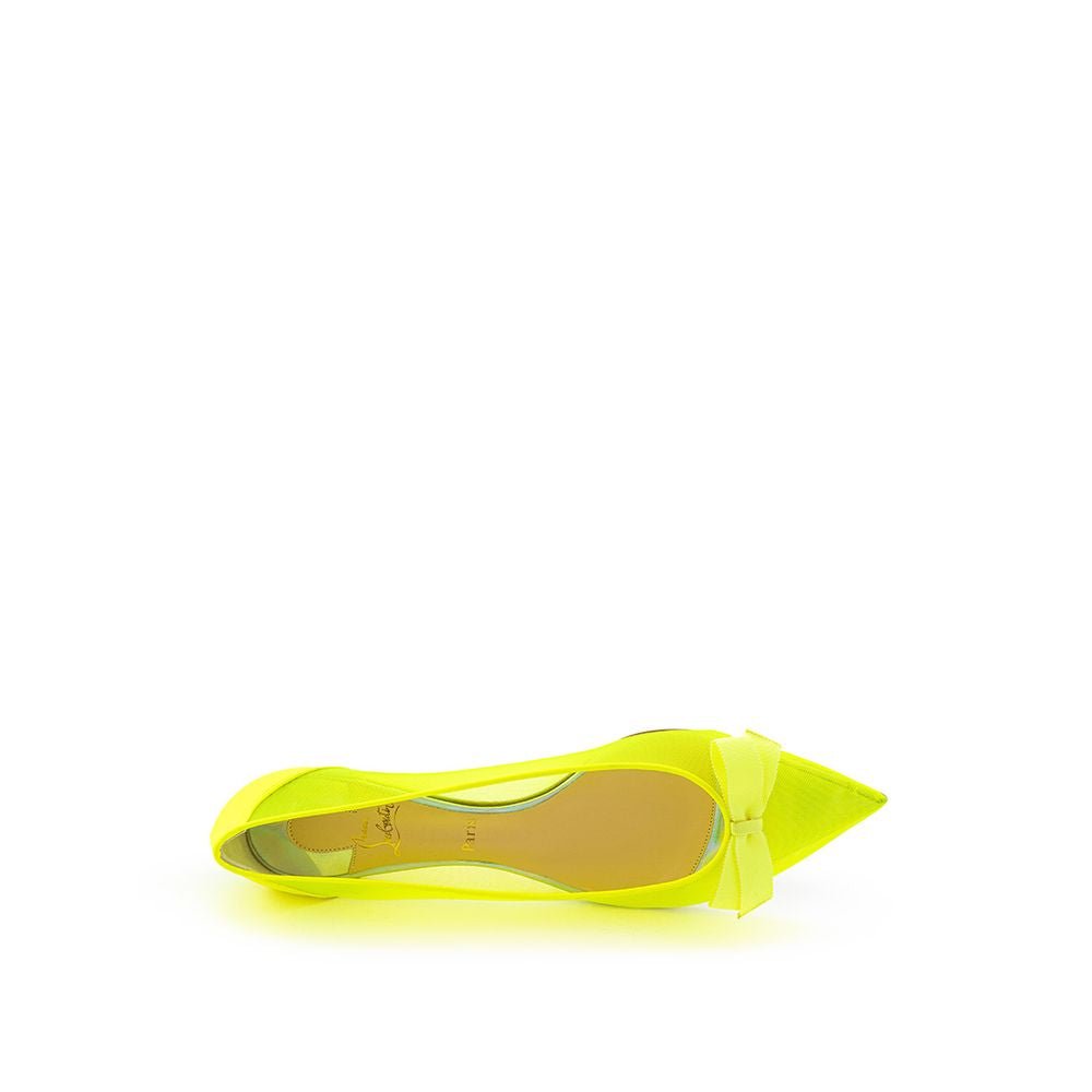 Yellow Mesh Ballet Flats - TIZZIL