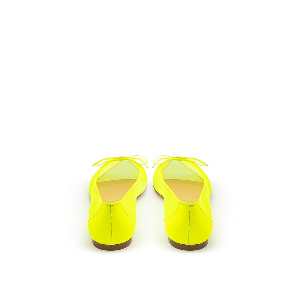 Yellow Mesh Ballet Flats - TIZZIL