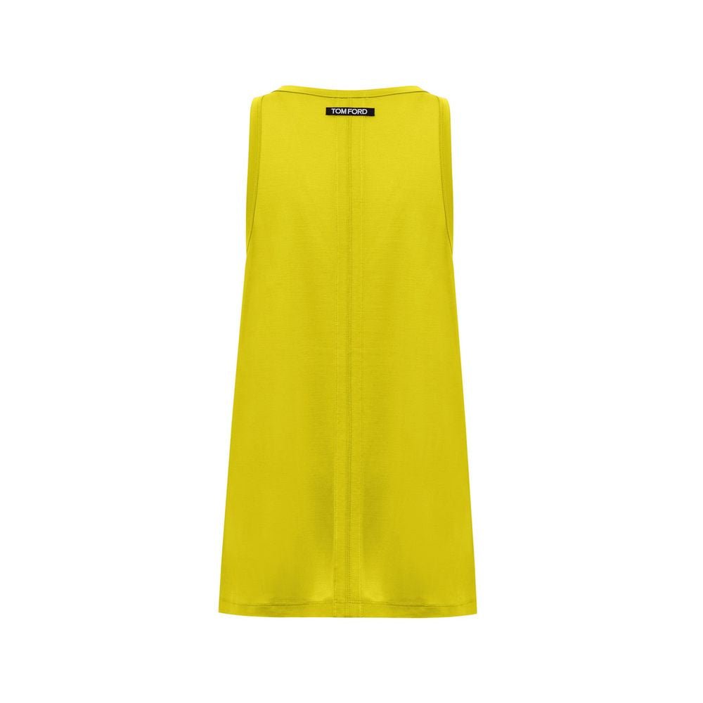 Yellow Silk Tank Top - TIZZIL